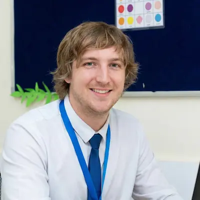 TEFL intern Adam Cutting teaching in Cambodia during his myTEFL internship