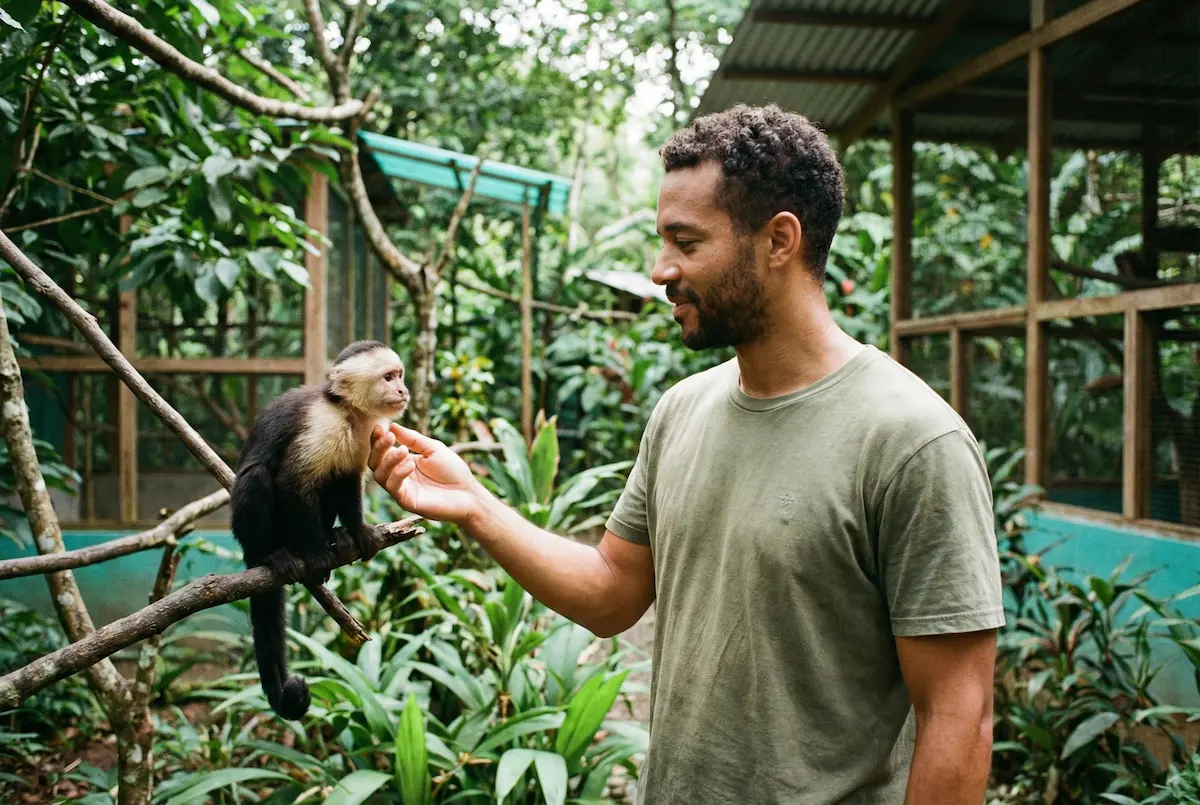 Visiting a wildlife rescue center during cultural orientation