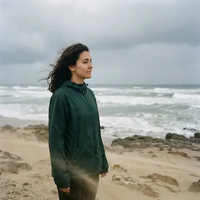 Sofia from Spain exploring the coast during her volunteer trip